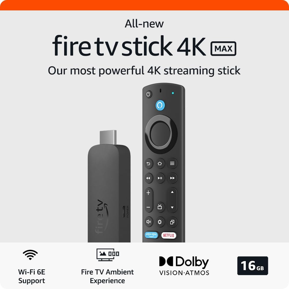 テレビ Fire TV Stick 4K Max 16GB Wi-Fi 6E All-new Amazon Fire TV Stick 4K Max streaming device | supports Wi
