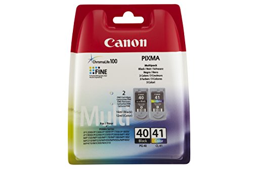DUO PACK - Canon black & colour ink cartridge for various printers (click to view printers)