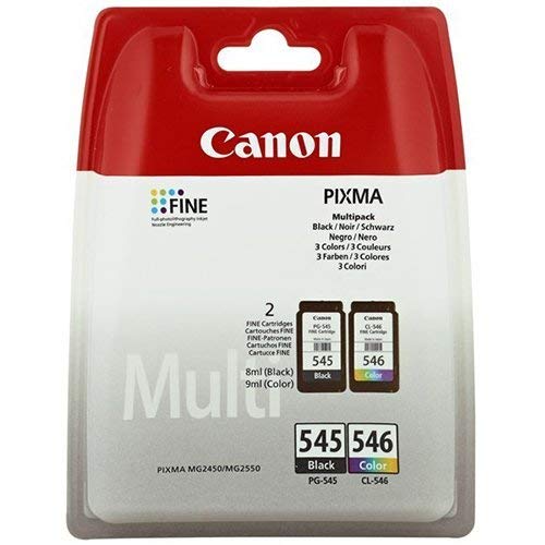 Canon Original Ink PG-545 and CL-546 Colour and Black for Pixma MG2450