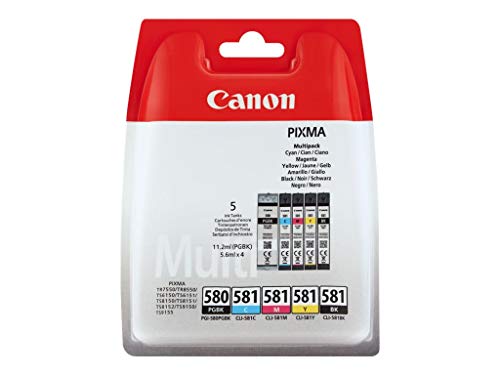Canon 2078C005 Ink Cartridge - Pigment Black/Cyan/Magenta/Yellow/Black