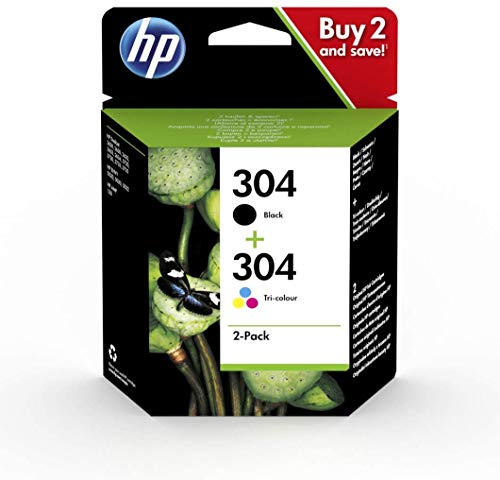 HP 3JB05AE 304 inkjet printer cartridge, pack of 2