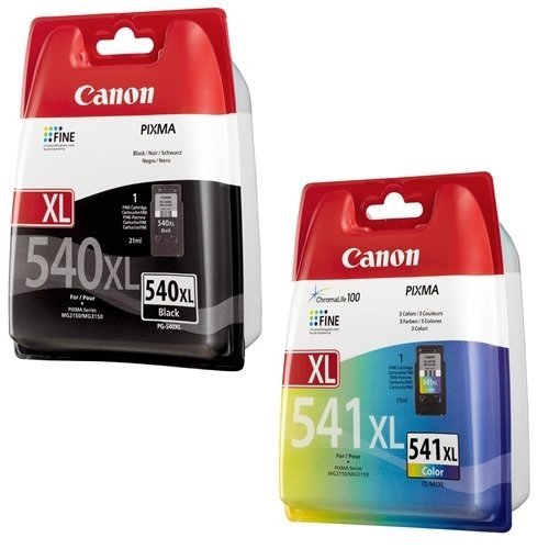 Canon PG-540L & CL-541XL Printer Ink Cartridges Combo Pack