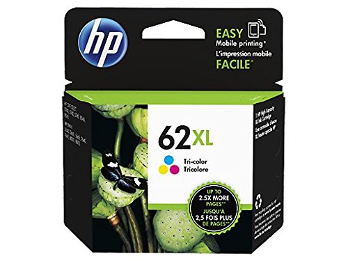 HP 62XL Tri-Colour Ink Cartridge 11.5 ml, 415 Pages –Cyan, Magenta, Yellow Ink Cartridge (HP, Envy 5640 e-AiO, Envy 7640 e-AiO, Officejet 5740 e-AiO, High Efficiency XL)