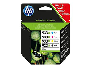 HP Pack 4 Cartouches d'encre 932/933 XL (Noir, Cyan, Magenta, Jaune)