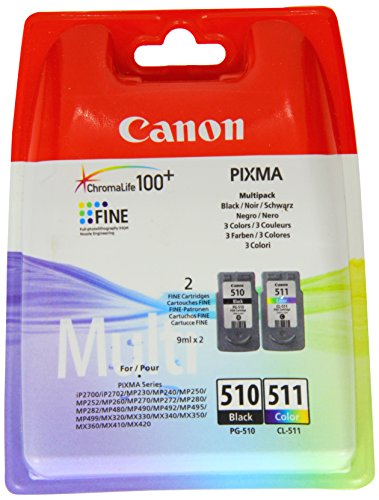 Canon MP280 INK 26|9~78|1 Pixma MP280 Printer Ink Cartridge (Pack of 2), Black(MP280 INK)-781