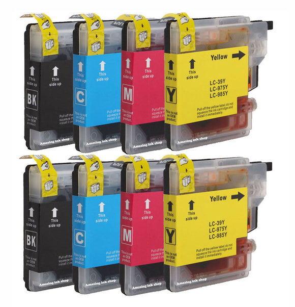 8 Non-OEM Ink Cartridges For Brother DCP-J125 J315W J515W J140W MFC-J265W J220