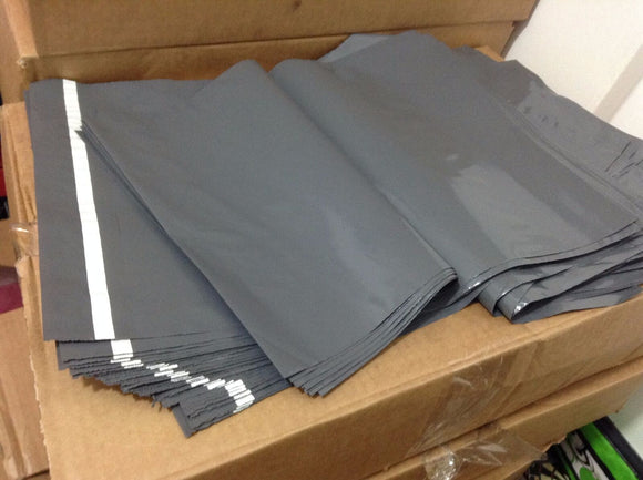 100 x X-LARGE Grey Mailing Bags 23 x 28