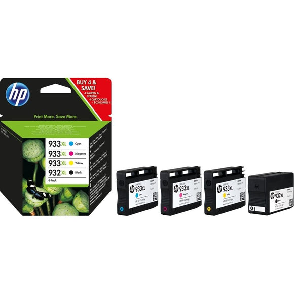 Set of 4 Genuine HP 932XL 933XL Inks OfficeJet 6100 6600 6700 7612 7510 C2P42AE