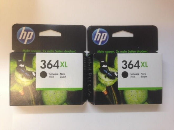 2x Original Genuine HP 364XL Black Ink Cartridges For Photosmart 5520 Printer 18