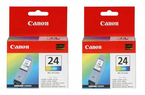 3 x Canon Original BCI 24  Colour Ink Cartridges for IP 1000 MP130 S300 Printers