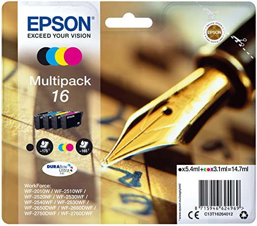 Epson 16 Pen C13T16264012  Ink cartridge multipack Black Cyan Magenta Yellow