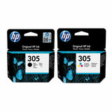 Genuine HP305 BK & COLOUR Ink Cartridges for DeskJet 2710 2720 Plus 4100 Lot