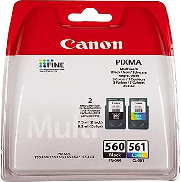 Canon PG560 Black & CL561 Colour Original Ink Cartridge Combo Pack