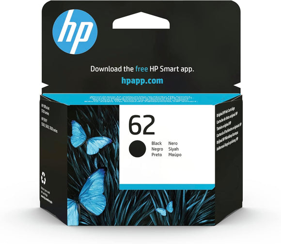 HP C2P04AE 62 Original Ink Cartridge, Black, Single Pack (Package may vary)