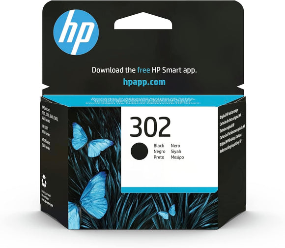 HP F6U66AE 302 Original Ink Cartridge, Black, Single Pack