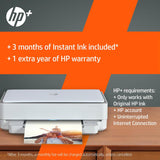 HP Envy 6020e All in One Colour Printer with 3 months of Instant Ink included with HP+, White