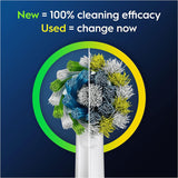 Oral-B Pro Cross Action Electric Toothbrush Head, X-Shape And Angled Bristles for Deeper Plaque Removal, Pack of 8 Toothbrush Heads, White