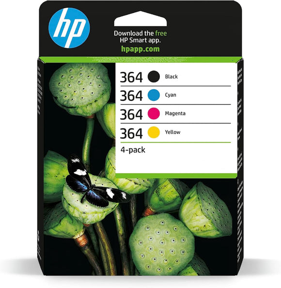 HP 364 CMYK Ink Cartridge Combo 4-Pack Standard Capacity