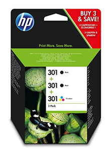 HP E5Y87EE 301 Original Ink Cartridge, Black and Tri-Colour, Multipack