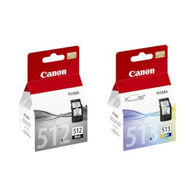 Genuine Original Canon PG512 (PG-512) Black & CL513 (CL-513) Colour ink cartridge for Pixma MP260 Printers