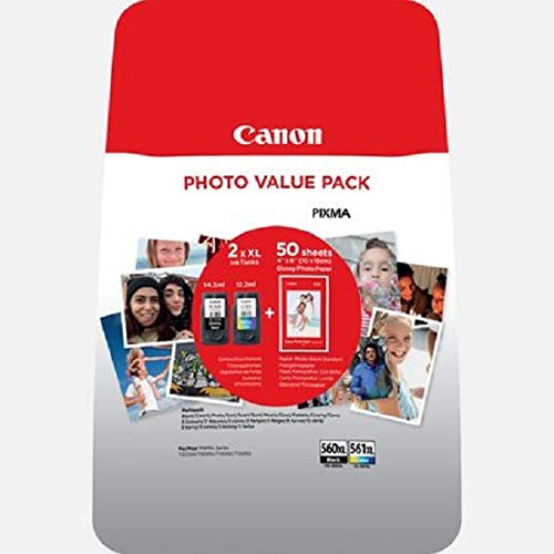 Pack 2 cartouches d'encre Canon PG-560 XL/CL-561 XL (Couleurs + Noir)