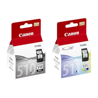 Genuine Original Canon PG510 (PG-510) Black & CL511 (CL-511) Colour ink cartridge for Pixma MP495 Printers