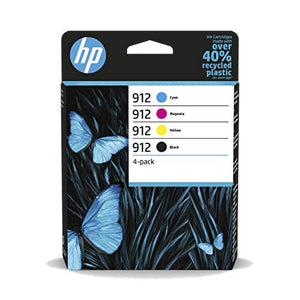 HP 6ZC74AE 912 Original Ink Cartridges, Black/Cyan/Magenta/Yellow, Multipack