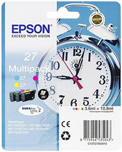 EPSON Alarm Clocks Ink Cartridge for WF-3620DWF Series, Yellow/Magenta/Cyan