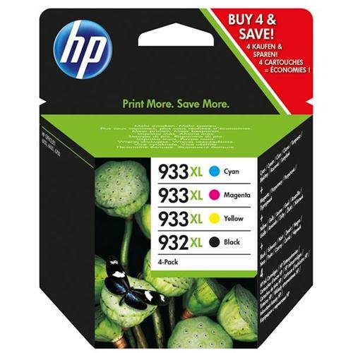 Hewlett Packard HP No. 932XL/933XL Inkjet Cartridge Combo Multi Pack CMYK Ref C2P42AE Pack 4 113913