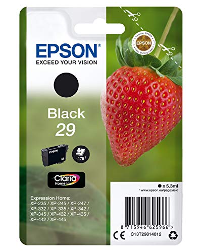 Epson C13T29814012 Ink cartridge black, 175 pages, 5ml