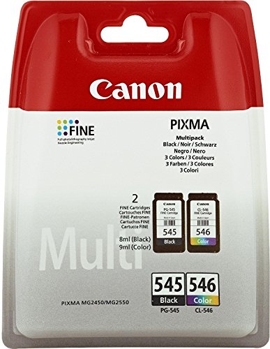 Canon PG-545 CL 546/8287 B 005 8287B005 Original Ink Cartridges Pack of 2, Black/Cyan/Magenta/Yellow