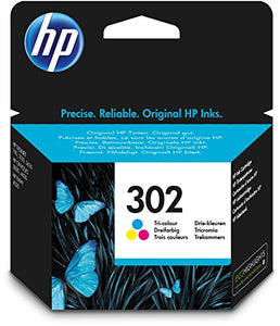 HP F6U65AE 302 Original Ink Cartridge, Tri-color, Single Pack
