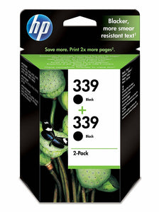 2 X GENUINE ORIGINAL HP 339 Black Inkjet Cartridges C8767EE (HIGH-CAPACITY) 8450