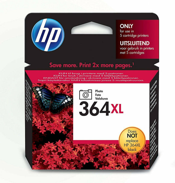 PHOTO BLACK Genuine Original Ink Cartridge - HP 364 XL / 364XL CB322E CB322EE BN