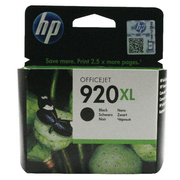 HP 920XL Black CD975AE Genuine Original Ink Cartridge VAT INVOICE 6000 6500 7500