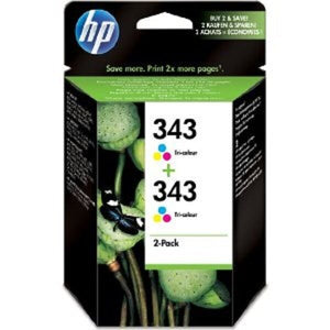 HP Original No 343 Tri-colour Ink Cartridges CB332EE BN Combo Pack (Of 2) CMY BN