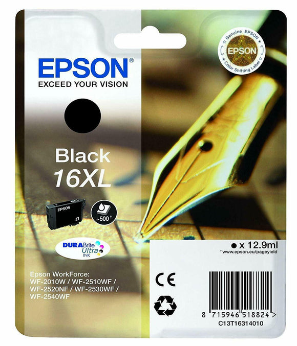 Genuine Epson Ink Cartridge 16XL BLACK FOR C13T16814010 WF-2660DWF 2660 WF XL