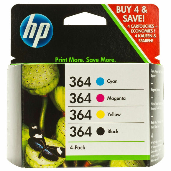 HP 364 Original Inks Cartridges 4 Pack Black Yellow Magenta SD534EE hp364 5510