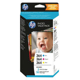 HP 364 4 Pack Inks Plus Photo Paper Premium J3M82AE 3070A 3520 4620 4622 5520 VP