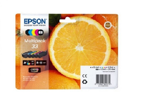 Original Epson33 Black Ink Cartridge 5 Pack for Epson Premium XP-635 XP 530 830