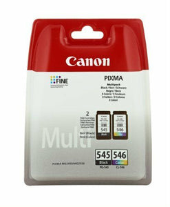 Genuine Canon PG545 Black & CL546 Colour Ink Cartridges for MG2450 & MG2550 New