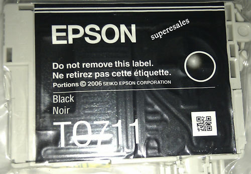 T0711 Negro Cartuchos De Tinta Para Epson Impresoras SX215 SX218 DX7400 D120