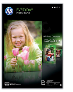 HP Everyday (A4) Glossy Photo Paper (100 Sheets) 200gsm (White) Q2510A Inkjet UK