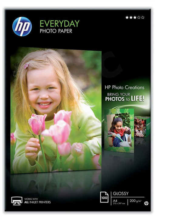 HP Everyday (A4) Glossy Photo Paper (100 Sheets) 200gsm (White) Q2510A Inkjet UK
