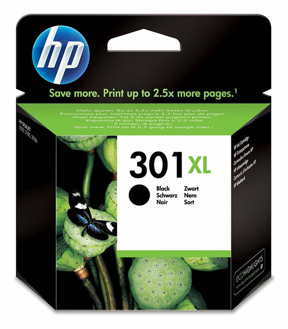 Genuine Original HP 301XL High Capacity Black Ink Cartridge for Deskjet 1514 301