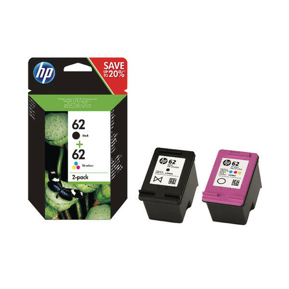 Original HP 62 Black & Colour Ink Cartridge for HP ENVY 5540 5640 5740 (N9J71AE)