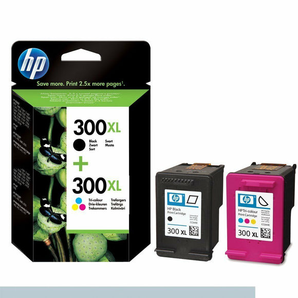HP 300 XL Black + Colour Cartridges For F4500 F4580 c4680 CC641EE CC644EE 300XL