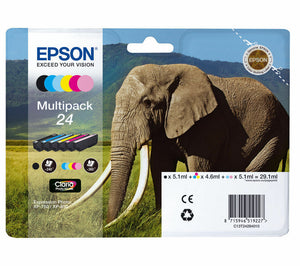 Genuine Epson 24 Multipack T2428 XP-950 XP-860 XP-760 XP55 Elephant C13T24284011