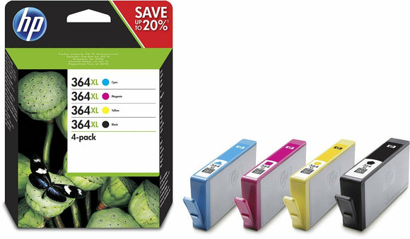 4x Genuine SEALED HP 364XL Black/Cyan/Magenta/Yellow ink cartridges -Expired 4