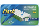 4 Packs Flash Speedmop WET CLOTHS - 96 Refills Lemon - Speed Mop Refill